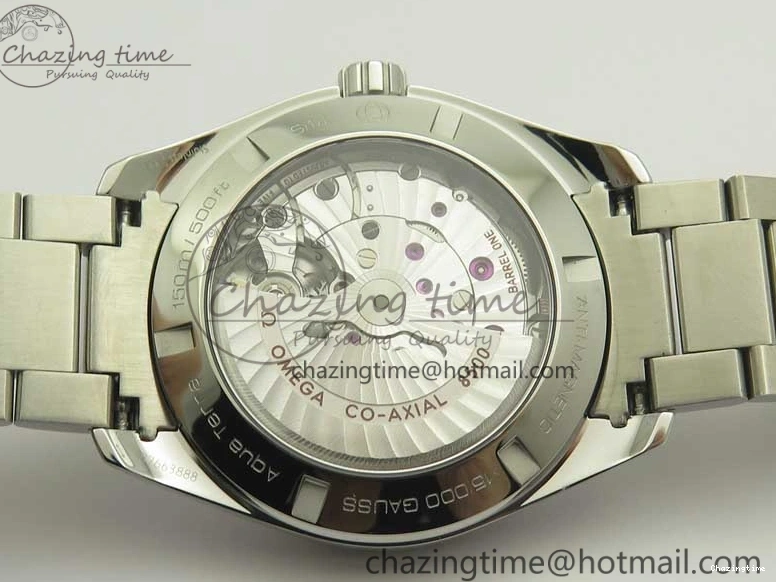 0524 FlexibleFit Aqua Terra 150M SS VSF 1:1 Best Edition Black Wave Textured Dial RG Hand on SS Bracelet A8500 Super Clone 8032